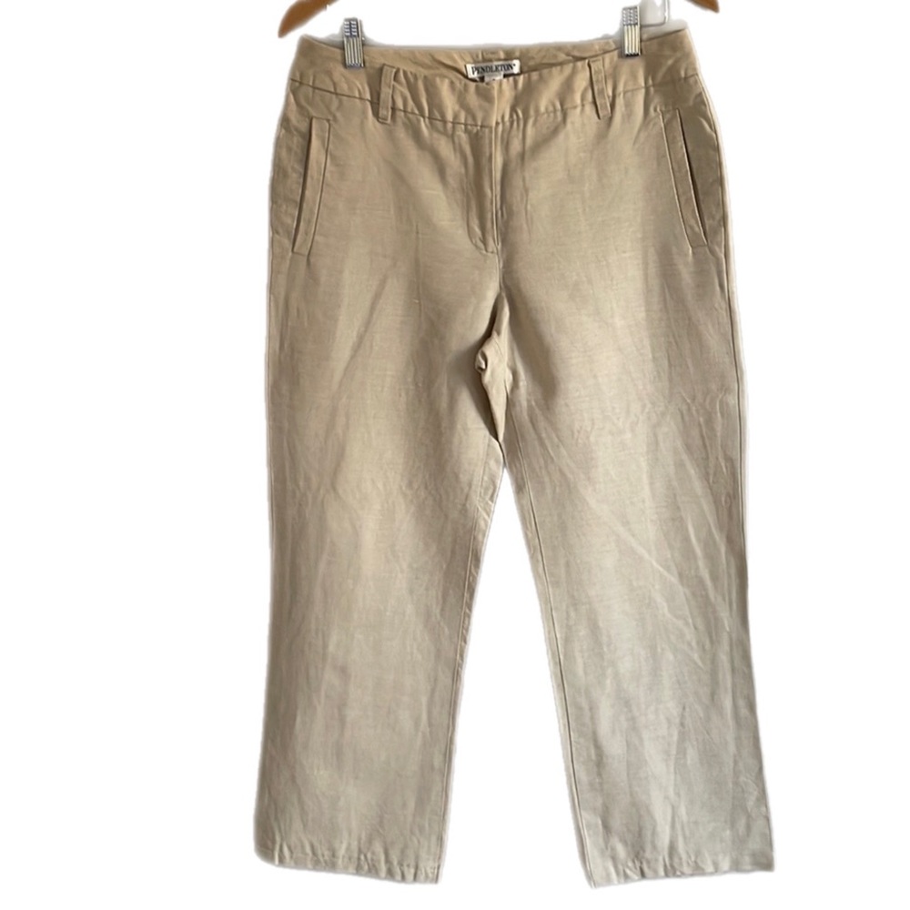 Pendleton Linen Cotton Blend Trouser Casual Neutral Pants